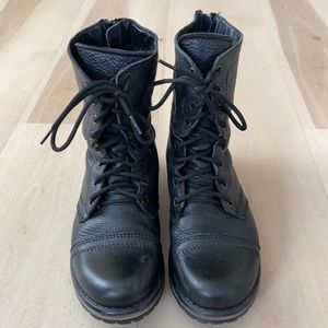 Steve Madden black combat boots